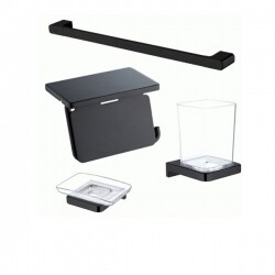 블랙 욕실악세사리 4종 수건 휴지걸이 컵 비누대 욕실용품4품세트/트렌드 TRA-6600BK